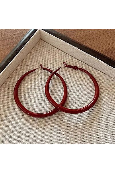 Choice 01 Ankela Red Big Round Hoop Earrings for Women Trendy Simple Hyperbol...