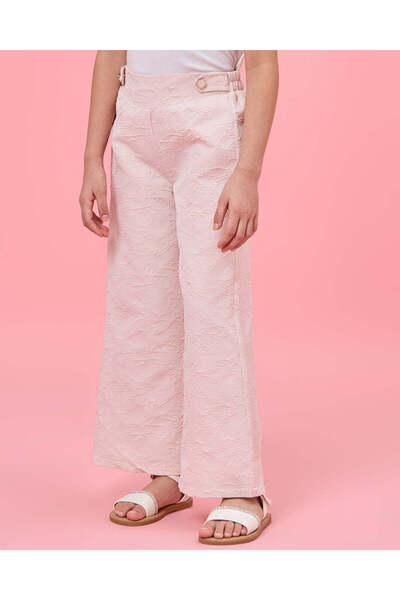 REDTAG Girls Pink Jacquard Trouser