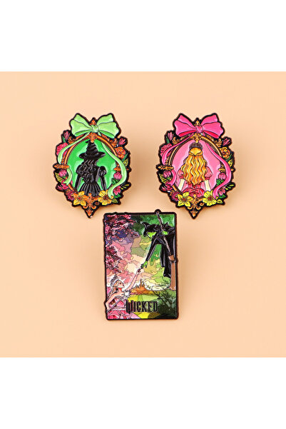 Choice 9 دبابيس مينا ساحرة شريرة، أفلام أميرات، دبابيس نسائية ورجالية، حقيبة ...