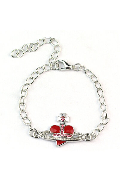 Choice سوار عصري بخمسة ألوان، مزين بأحجار الراين الكريستالية، على شكل كوكب زح...