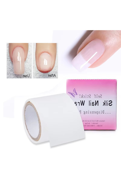 Choice شريط لاصق من الألياف الزجاجية لإصلاح الأظافر، أبيض اللون، لفة واحدة، ي...