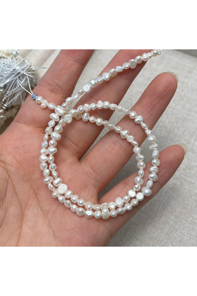 Choice 4-5mm White 4-5mm Semi-finished Natural Freshwater Pearls Irregular Shapes Strand Beads for Jewelry
