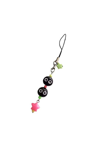 Miniso Soot Sprite keychain Kawaii Japanese Keychain Anime Phone Charm, Soot ...