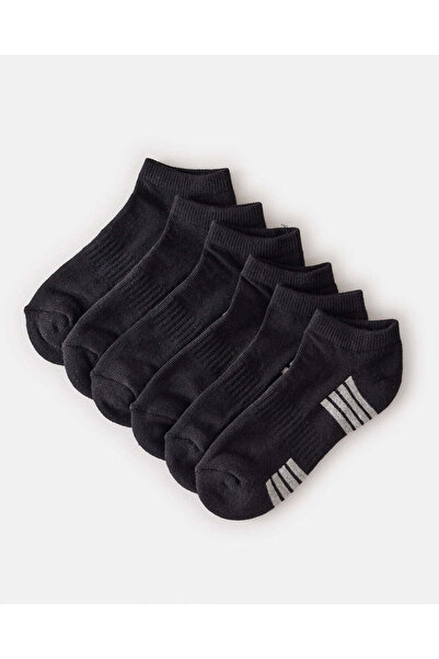 REDTAG جوارب سوداء للأولاد الكبار بطول الكاحل (3 أزواج)