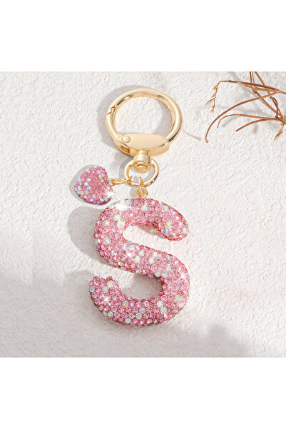 Choice S Initial Keychain for Women Girls,Bling Letter Key chain Initial with...