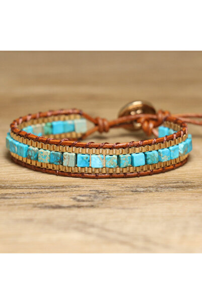 Choice Turquoise Blue 17cm 1PC Boho Blue Turquoise Bracelet for Women's Jewel...