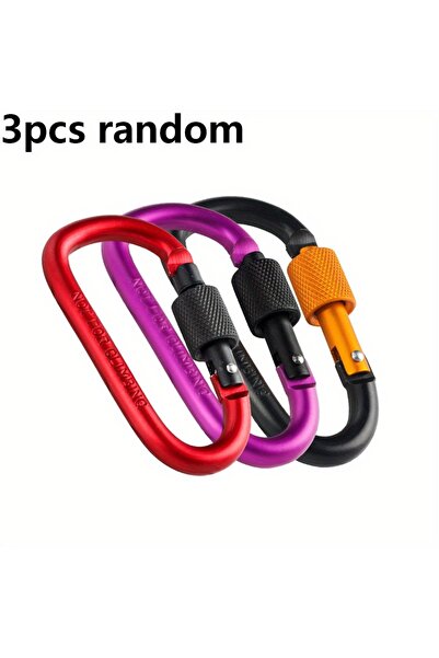 Choice1 3 قطع عشوائية، 1/3/5 قطع، مشابك كارابين ألومنيوم شديدة التحمل على شكل...