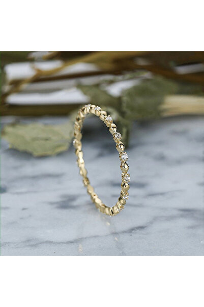 Choice 9 F1350 Huitan Korean Women Thin Ring with CZ Stone Gold Color Simple Stylish Accessories Nice Birth