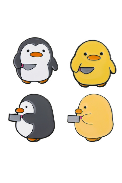 Choice مجموعة ١٩ قطعة (٢-٧ قطع/مجموعة) دبوس مينا لطيف على شكل إوزة وبطة، بروش...