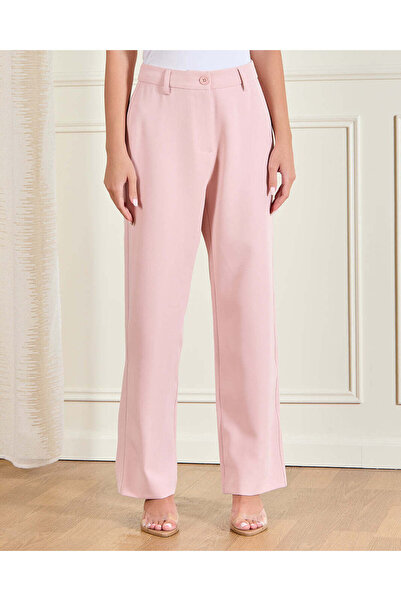 REDTAG Women Pink Plain Trousers