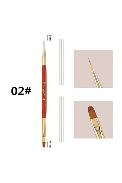 Choice G-B00378-02 1/4 قطعة فرشاة أظافر ذهبية مزدوجة الرأس، فرشاة رسم، فرشاة ...