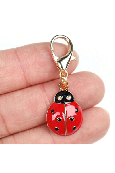 Choice QXPC-1PCS Ladybug Keychain Set, Alloy Lobster Clasp Charms, Enamel Red...