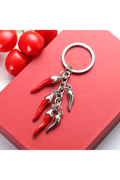 Choice 1PCS Creative Metal Red Pepper Keychain Mini Pepper Pendant Accessorie...