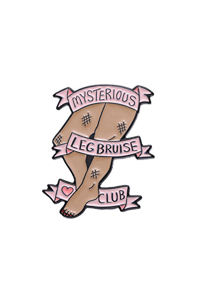 Choice كما هو موضح، دبوس مينا نادي كدمات الساق الغامضة، بروش معدني نسوي، شارة...