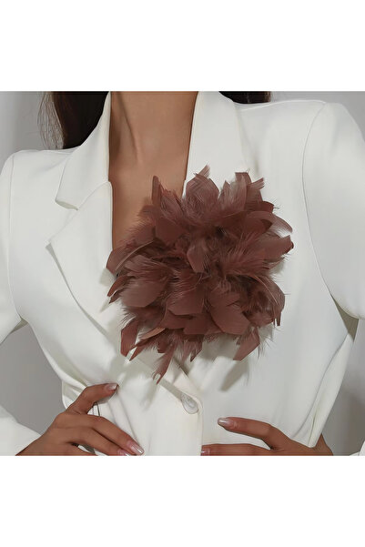 Choice Brown Handmade Luxury Colorful Feather Large Brooch 20CM Exaggerated L...