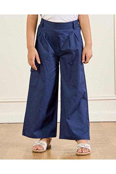 REDTAG بنطلون كاجوال أرجل واسعة للبنات باللون الكحلي