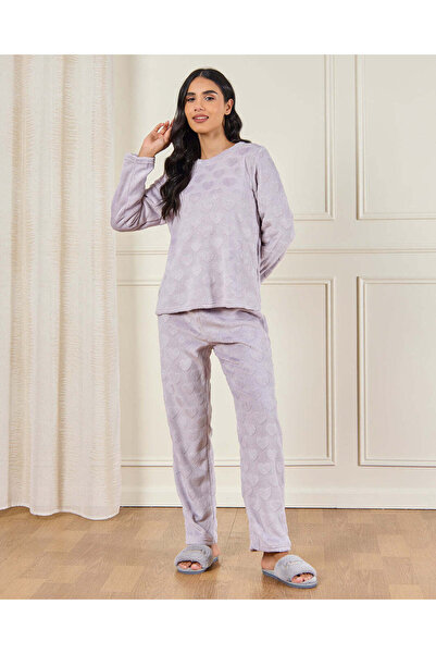 REDTAG Women Lilac Plain Pyjama set