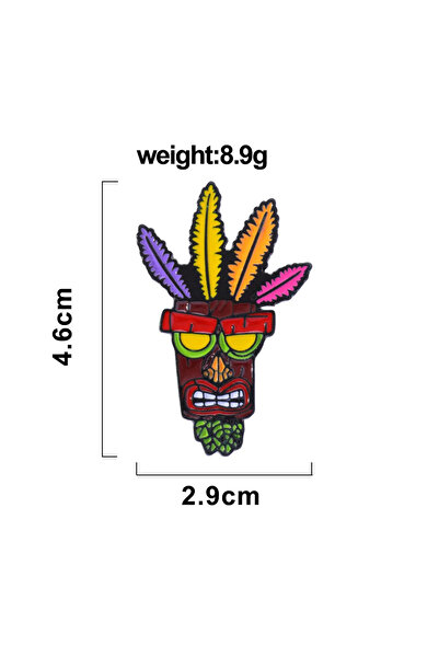 Choice قطعة واحدة من شارة قناع شخصية لعبة كراش بانديكوت من الأنمي، دبوس بروش للحقائب والملابس، إكسسوارات بالجملة
