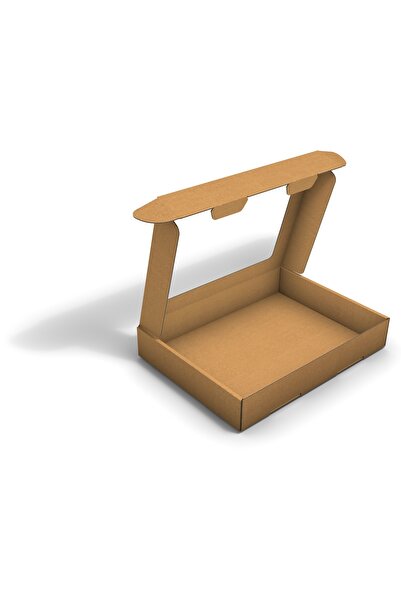 Fark Kutu Pencereli Ondüle 34x25x5,5 cm E-Ticaret Kargo Gönderi Kutusu 25 adet