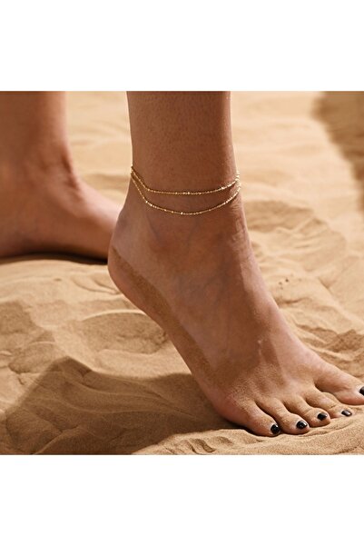 Choice YF4240-1 Waterproof Ankle Bracelets for Women Layered Beads Anklets Bracelets for Women Girls Summer
