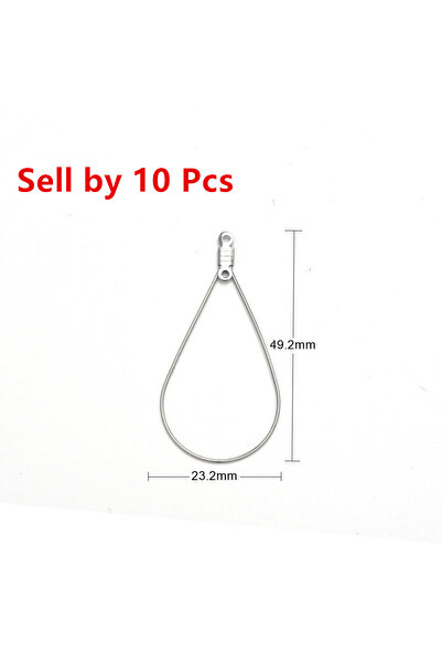 Choice Water drop 10pcs 4-10pcs Stainless Steel Ear Wire Earring Hooks Hoop Connector Diy Earrings Accessor