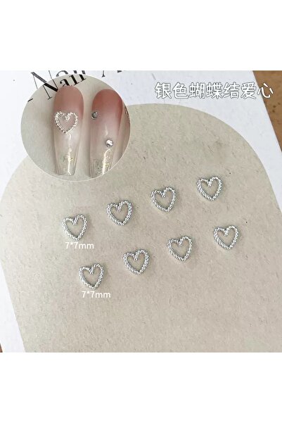 Choice 20pcs Sliver Bow Tie Nail Decorations Charms Metal Alloy Ribbon Love N...