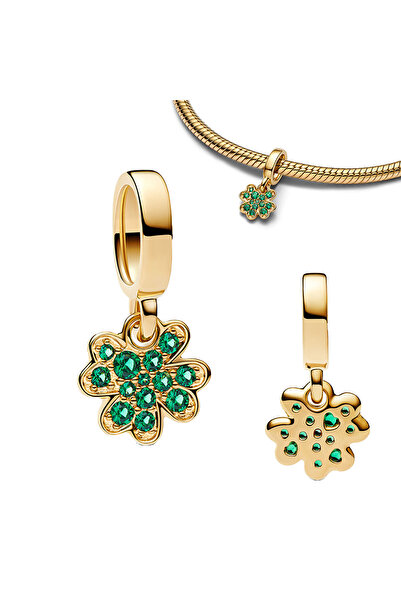 Choice قلادة زهرة البرسيم الرباعي الأوراق من الفضة الإسترليني عيار 925، AMC72...