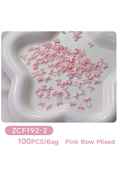 Choice 100 قطعة من زينة الأظافر ثلاثية الأبعاد باللون الوردي والأزرق الفاتح، ...