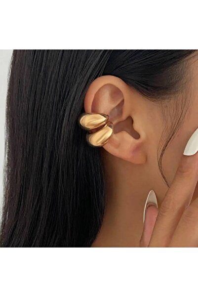 Choice مشبك أذن ذهبي اللون من IngeSight.Z بتصميم بانك فريد على شكل حرف C، مصنوع من المعدن على شكل قطرة ماء، مناسب لغضروف الأذن، للنساء، عصري، ذهبي اللون.