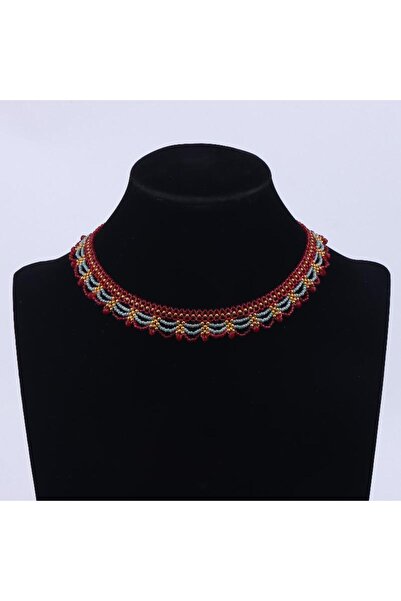 Choice قلادة خرز حمراء 【MAX-22】 على الطراز الصيني العتيق، إكسسوارات هانفو، تن...