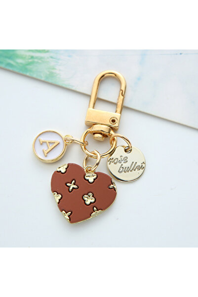 Choice F054-5 Alloy heart-shaped keychain pendant, creative perforated small ...