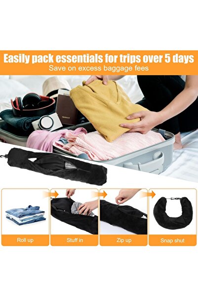 Arabest وسادة سفر قابلة للحشو، وسادة رقبة مخملية للسفر محشوة بالملابس، وسائد ...