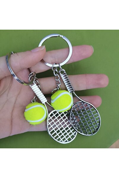 Choice green 2pcs Tennis Racket Keychain, Golf Keychain- Cute Sport Mini Keyc...