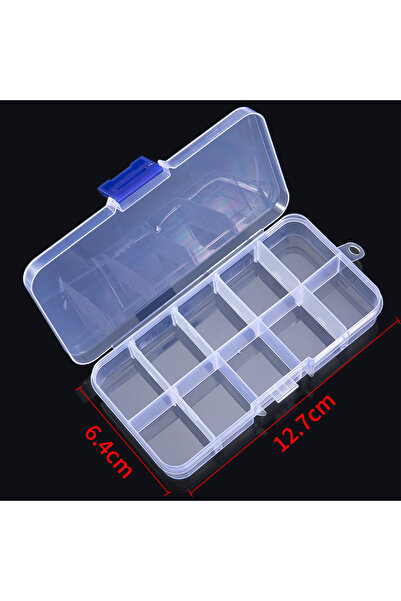 Choice 10grids 6.4x12.7cm 8/10 Grids Transparent Plastic Storage Jewelry Box Compartment Adjustable Portabl