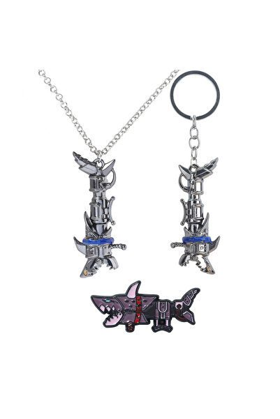 Choice 3PCS Game League Of Legends Keychain Game Character Jinx Cannon Weapon...