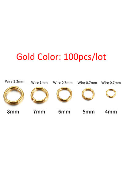 Choice 100 قطعة من حلقات الوصل المفتوحة المصنوعة من الفولاذ المقاوم للصدأ، لو...