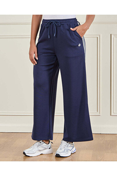 REDTAG بنطلون رياضي نسائي مزين بشريط أزرق داكن