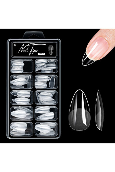 Choice 02 100 قطعة من أطراف الأظافر الاصطناعية المصنوعة من الجل الناعم، نصف/ك...