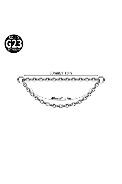 Choice Geometric Face Earrings 1PC 1/10PCS F136 Titanium Chain Hinged Earring for EAR PIERC Ear Studs Chain