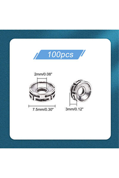 Choice AECH05-00389، 100 قطعة من خرز التباعد التبتي، خرز مسطح دائري منحوت، خر...