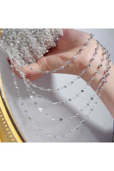 Choice5 2meters Silver color 1 Meter Minimalist Rhinestone per Chain for DIY ...