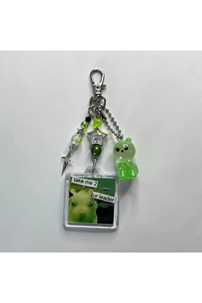 Choice silly alien-green Silly Alien Keychains Cute Resin Aliens Star Bead Ph...