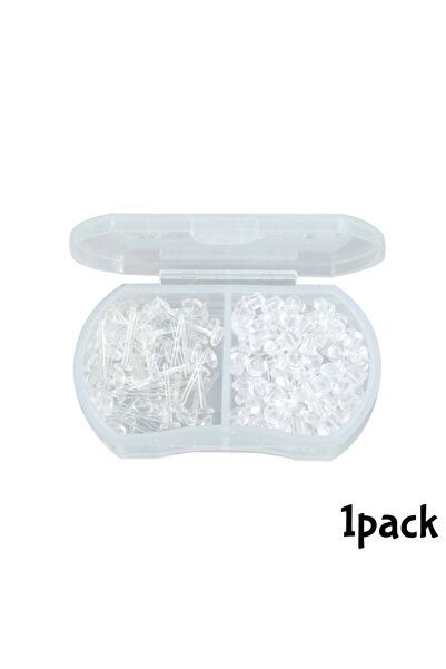 Choice 1pack 100/50pcs Plastic Earring Studs Invisible Clear Ear Stud Anti-Dr...