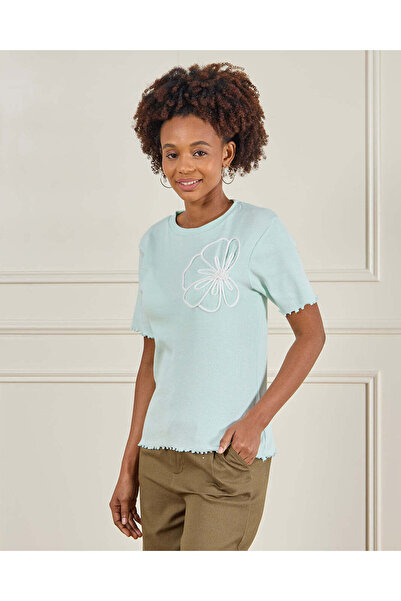 REDTAG Senior Girls Mint Embellished Top