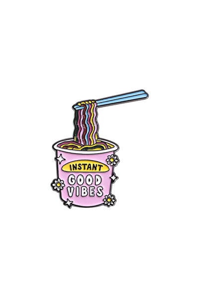 Choice دبوس مينا فوريّ بنكهة رائعة، بروش لطيف على شكل نودلز قوس قزح، دبوس حب الذات، دبوس ياقة، دبوس حقيبة ظهر