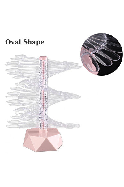 Choice حامل عرض أظافر صناعية وردي اللون، 60 قطعة، بتصميم حلزوني، لعرض ألوان ط...
