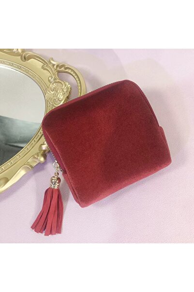 Choice حقيبة مجوهرات للسفر من المخمل الأحمر، حقيبة تخزين مجوهرات محمولة للسفر...