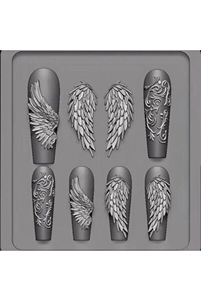 Choice قالب سيليكون ثلاثي الأبعاد لتزيين الأظافر، طراز N16، على شكل زهرة وقوس...