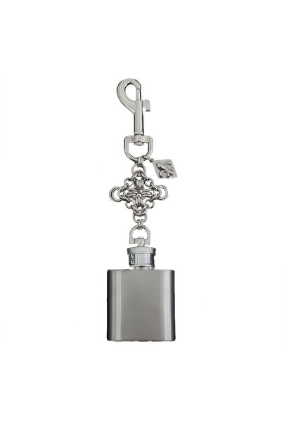 Choice A1 Chainmail Cross-Patterned Flask Retro Keychain: Metal Pendant with ...
