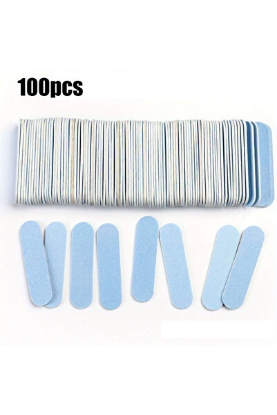 Choice مجموعة من 100 قطعة من مبارد الأظافر الزرقاء (50/100 قطعة) ذات وجهين، م...